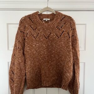 Madewell Knit Cutout Crewneck Sweater Size Medium